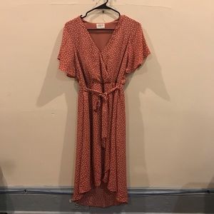 Sienna Sky Dresses - Pink polka dot wrap dress Sienna Sky Dresses - Pink polka dot wrap dress